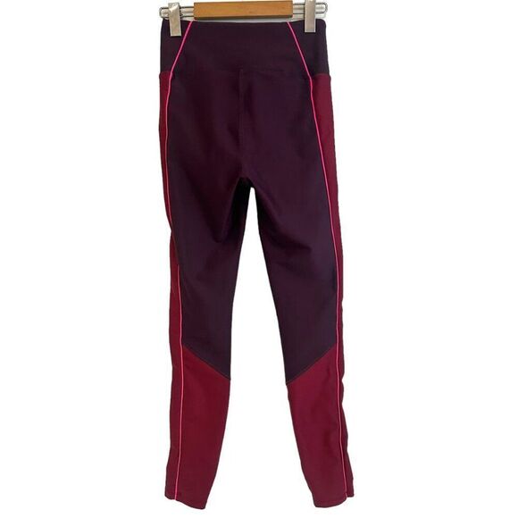 Good American Bordeaux Red Purple Electric Feel High Rise Full Length Leggings - Picture 3 of 7